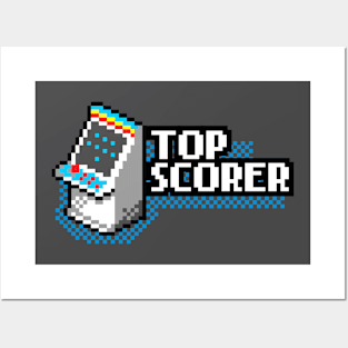 Pixel top scorer arcade Posters and Art